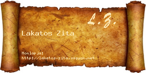 Lakatos Zita névjegykártya