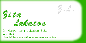 zita lakatos business card